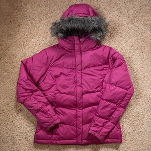 Columbia Magenta Pink & Purple Down Puffer Coat L